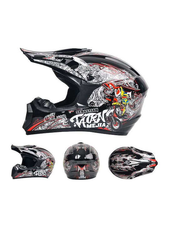 FIXATO Cască Moto Motocross Multicolor
