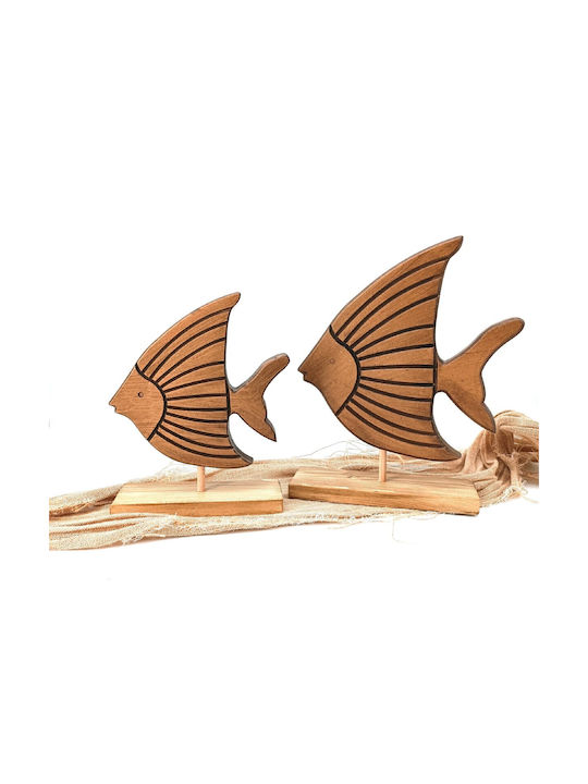 Korres Craft Decorative Fish Made of Wood 5x23x5.5cm
