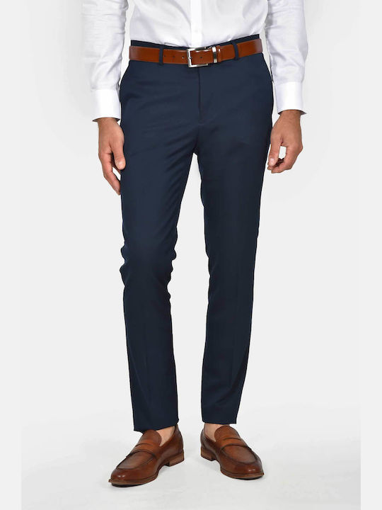 Winter Men's Suit with Slim Fit Navy Blue