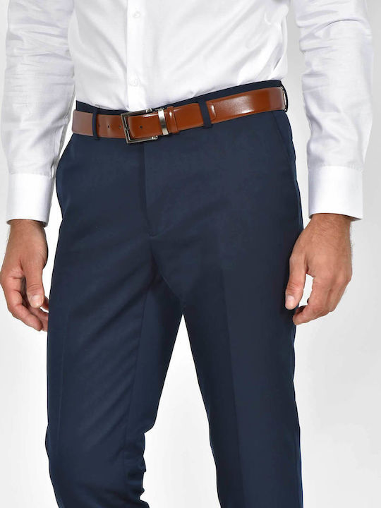 Winter Men's Suit with Slim Fit Navy Blue