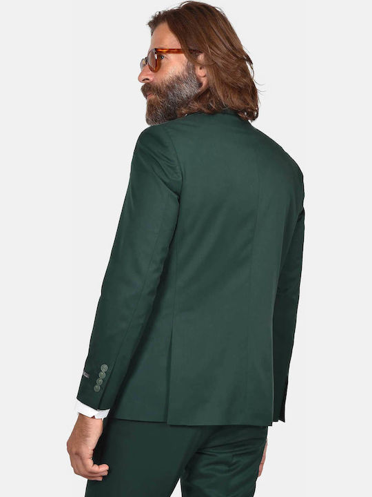 Winter Men's Suit with Slim Fit Green