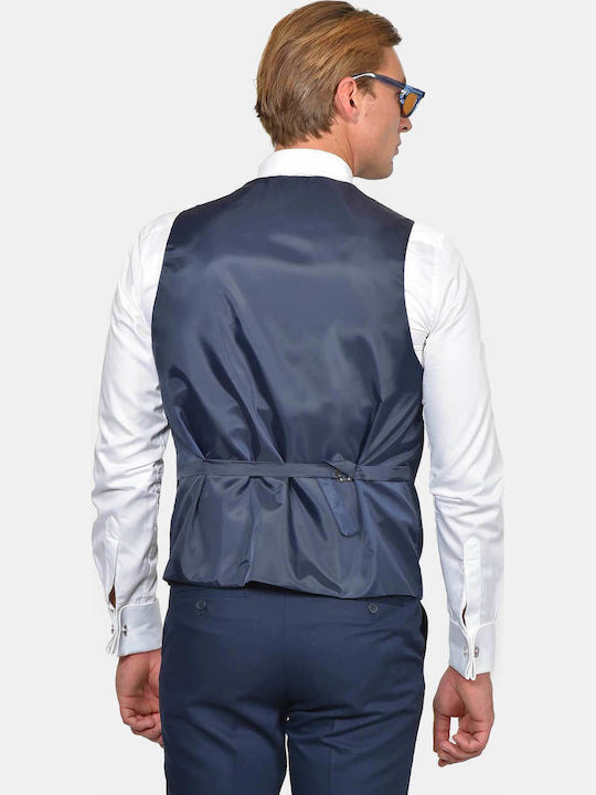 Winter Men's Groom's Suit with Slim Fit Blue