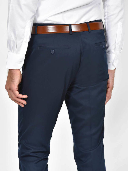 Winter Men's Suit with Slim Fit Navy Blue