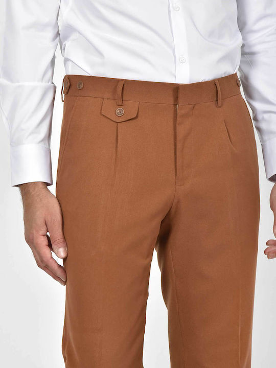 Winter Men's Suit with Slim Fit Camel