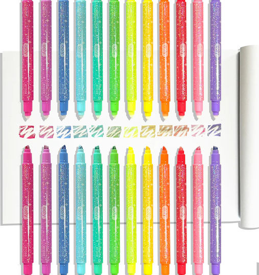 Ooly Ooly Zeichenstifte Waschbar mit Glitter Set 12 Farben