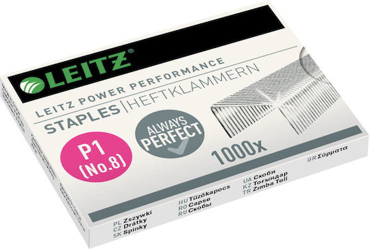 Capse Leitz Power Performance P1 N8 1000 Bucăți Cutie