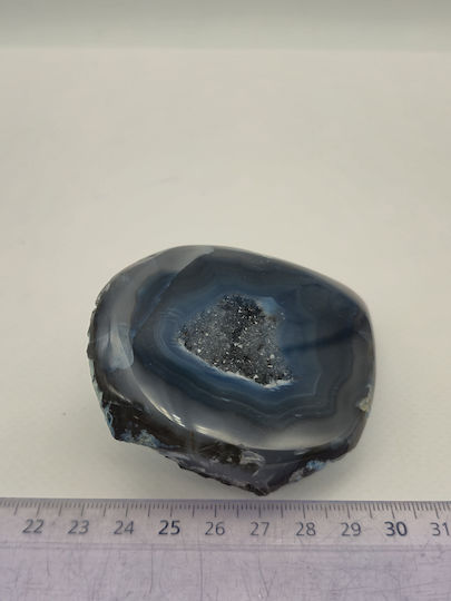 Blue Agate Geode 159g Natural Crystal Decoration
