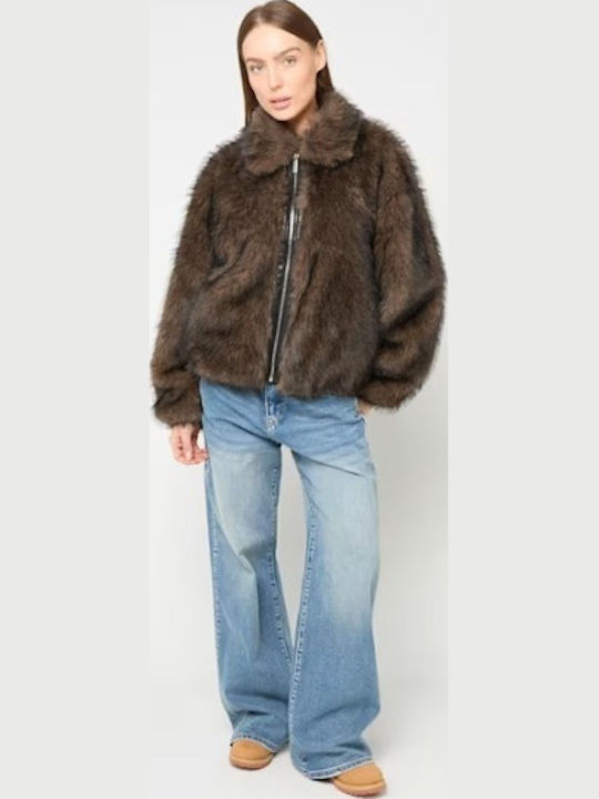 Short Women's Fur Brown