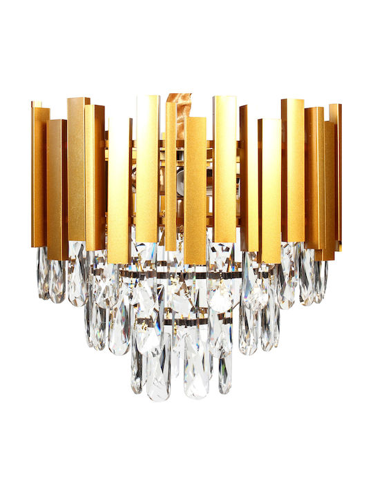 Keskor Chandelier 5xE14 Ø40cm with Crystals Gold 278600