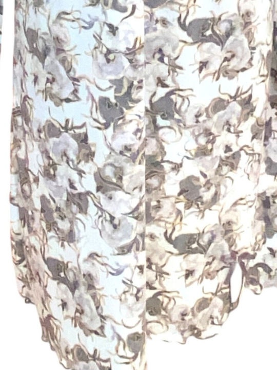 Nina Club Winter Women's Nightgown Gray Floral