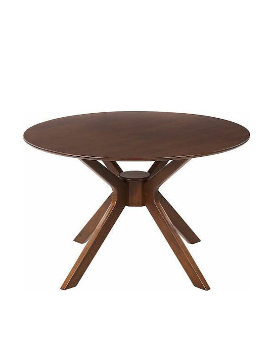 Berwyn 1447 Round Extendable Wooden Table Dark Wood 75x75cm