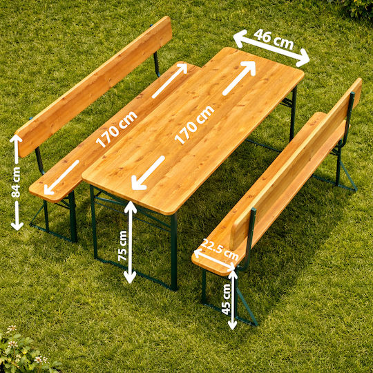 Garten- und Outdoor-Möbelsets Typsatz Speisesaal 3 Stück Dunkes Grünes