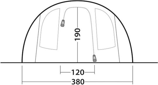Outwell Camping Tent Tunnel 4 Seasons 71x37cm