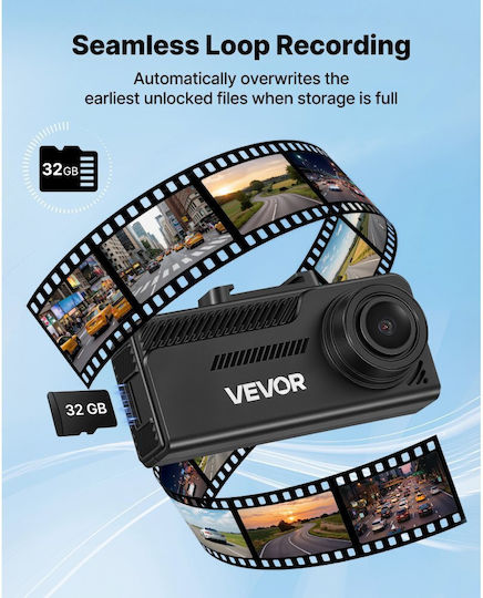 Vevor N04 Set Car DVR Camera 4K with 3.2" Screen GPS & Rear Camera