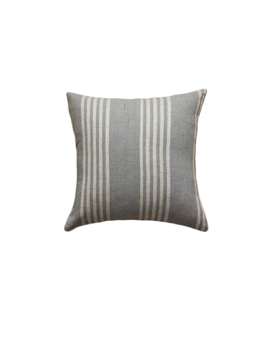 Sofa Cushion Covers Striped Blue Gray 45x45 cm 50x30 cm 2 Pieces