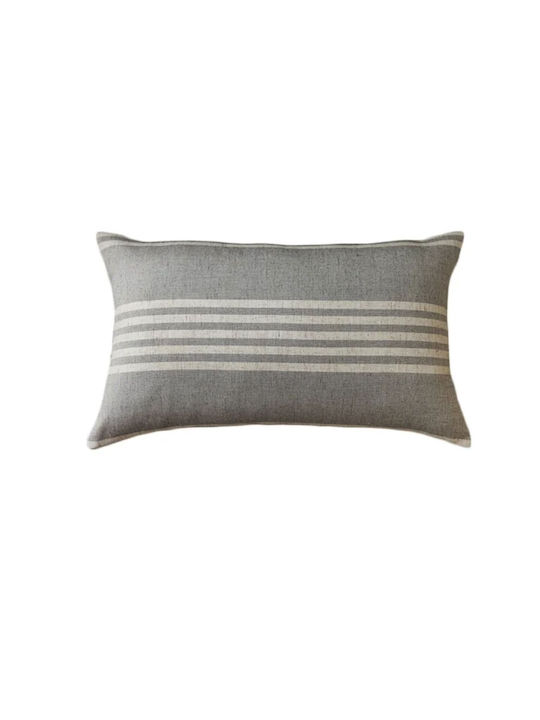 Sofa Cushion Covers Striped Blue Gray 45x45 cm 50x30 cm 2 Pieces