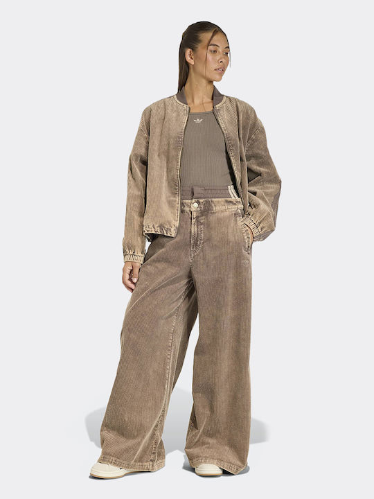 Damen Zeichenfolge Hose Braun
