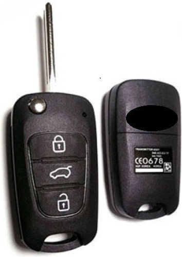 Hyundai Κέλυφος Κλειδιού Αυτοκινήτου Αναδιπλούμενο με 3 Κουμπιά για Hyundai
