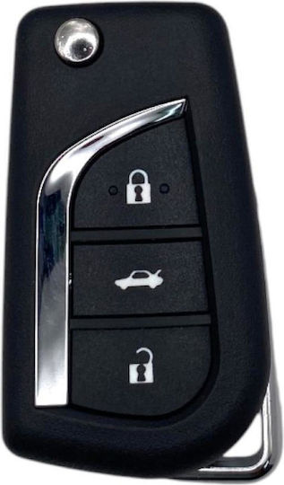 Klappbar mit 3 Tasten für Toyota