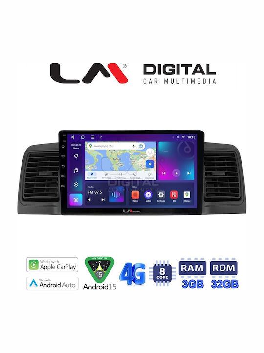 LM Digital Ηχοσύστημα Αυτοκινήτου για Toyota Corolla 2000-2007 (Bluetooth/USB/WiFi/GPS/Apple-Carplay/Android-Auto)