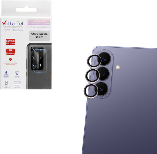 Volte-Tel Glass Cover Schutz für Kamera Gehärtetes Glas Silber für das Samsung S26 5g