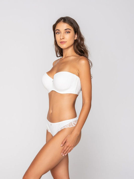Melody Balconette Ivory Bra with Light Padding & Underwire