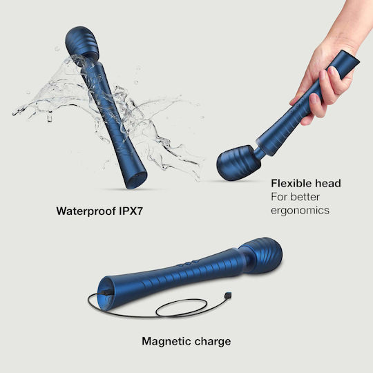 MAN.WAND Edgy Vibrator De Masaj Albastru