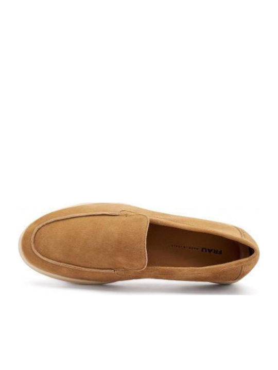 Suede Men's Loafers In Brown Color