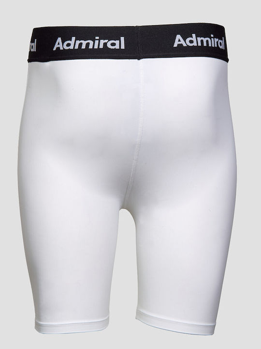 Admiral Ανδρικό Αθλητικό Κολάν Compression Κοντό Λευκό
