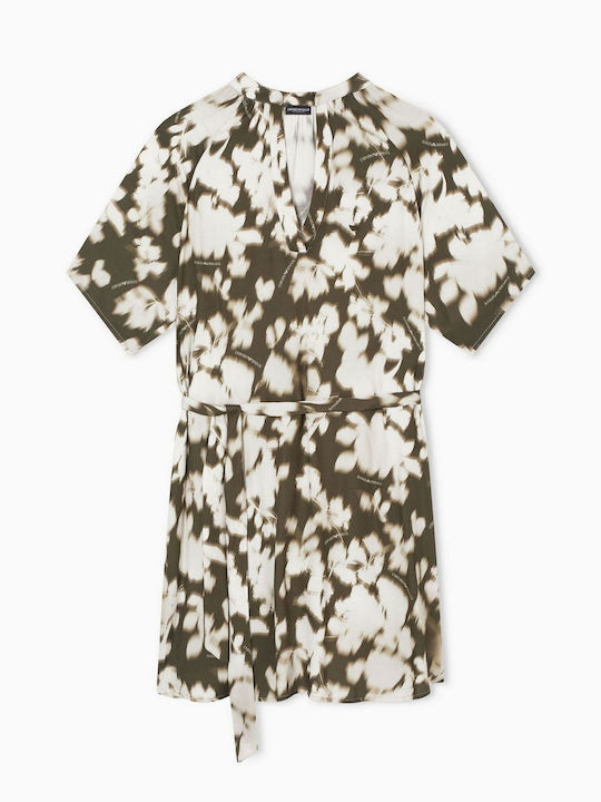 Emporio Armani Kaftan Damenbademode Dunkel Oliv Hazy Blumen
