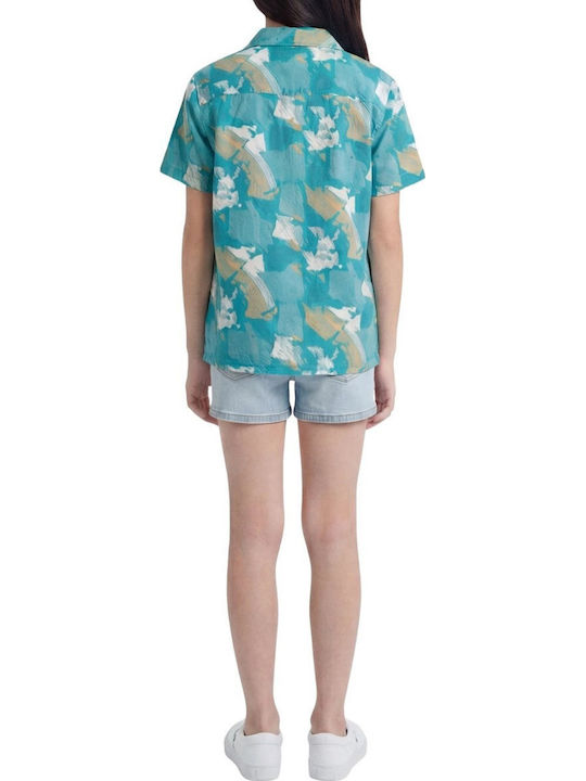 Tricou Pentru Copii Mâneca Scurtă Albastru