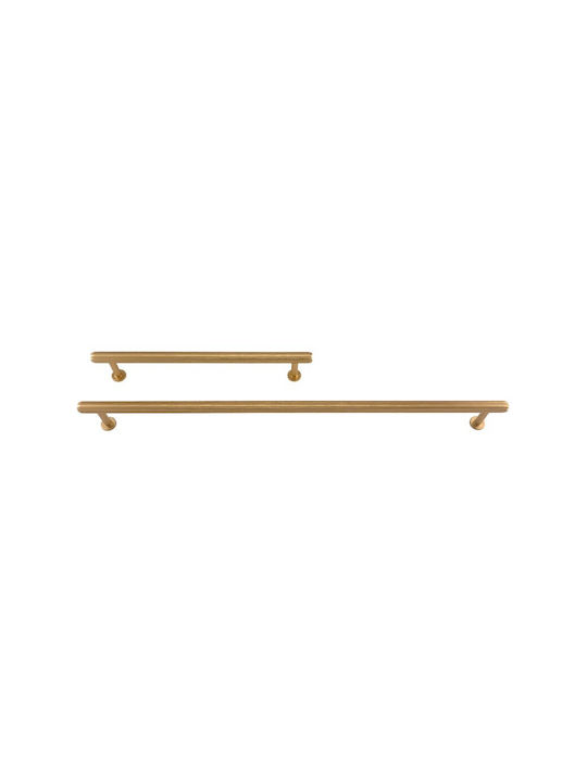 Viefe Mâner Pentru Mobilier Din Metal Brushed Brass 291mm (Centrele Găurilor 160mm) 0621160L291