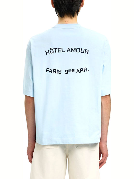 Selected Neck T-shirt Μαυρο- Σιελ