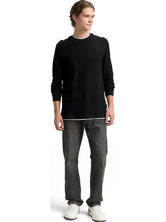 Long Sleeve Black Blouse
