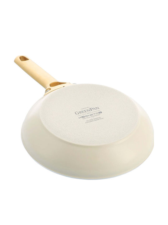 Green Pan Padova Reserve Cookware Set Made of Aluminum Cream White with Ceramic Interior Coating 6 Pieces