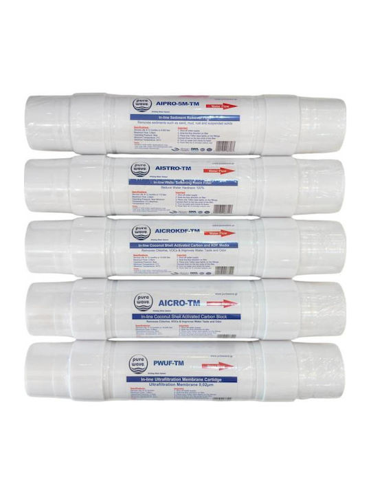 Water Filter Cartridge for Faucet / Under Sink from Activated Carbon 5" 5 μm