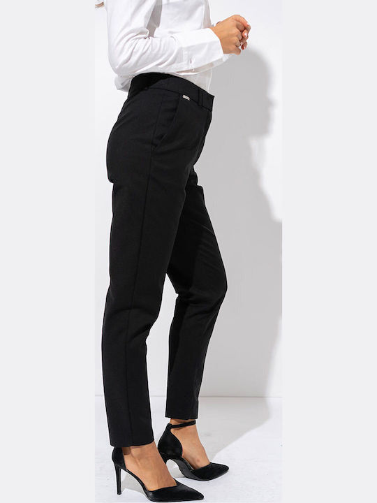 Aria Pantaloni Dama Din Țesătură În Linie Tapered Negru