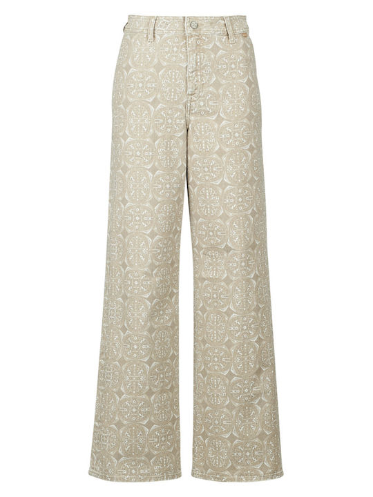Women's Fabric Trousers Beige
