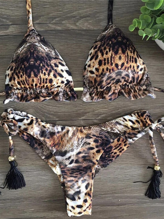 Set Bikini Triunghi & Brazilia Animal Print