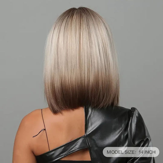 Animis Beauty Perucă cu Păr Sintetic în Nuanță Castanie 40cm