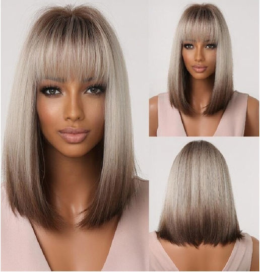 Animis Beauty Perucă cu Păr Sintetic în Nuanță Castanie 40cm