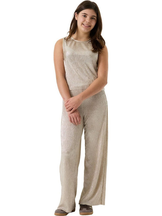 Kids Sleeveless Blouse Silver