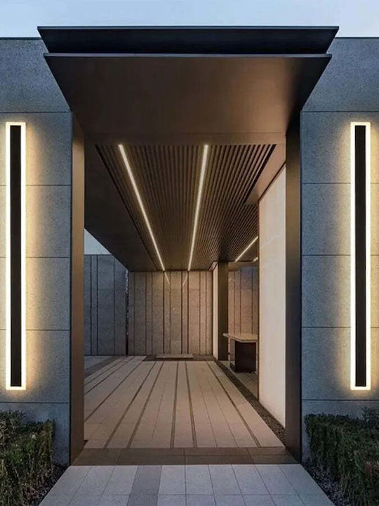 Alista Home Iluminat Exterior Montat Pe Perete Liniar Led Ip65 31w Cu Lumină Alb Natural At1ct-Im1p-Ht2l-Ax200/800bk