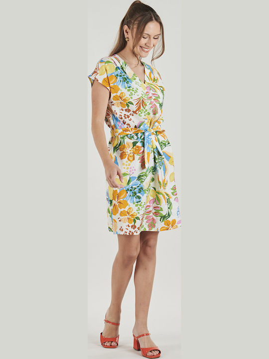 Ro W Sommer Mini Blumen Kleid