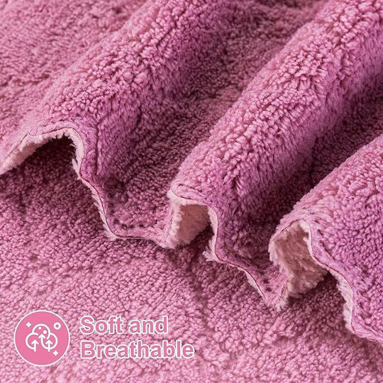 Set 10 Microfiber Cloths Zola Quick-drying 23 X 23 Cm Purple