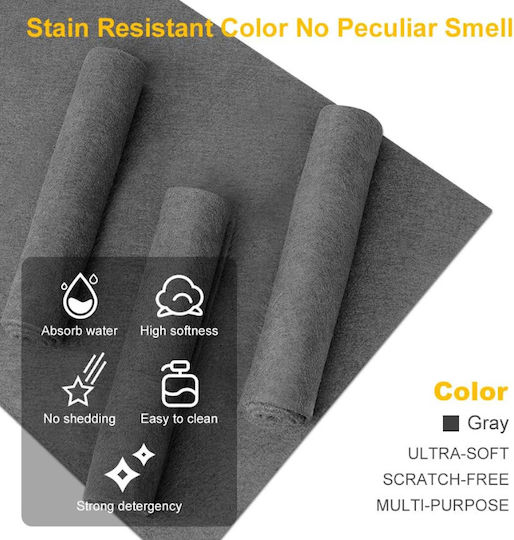 Set 3 Magic Cloths Zola 30 X 30 Cm 160 G Nylon Microfiber Reusable Washable Gray