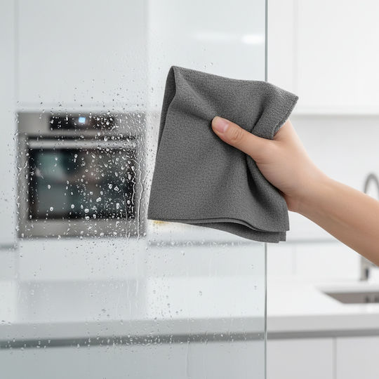 Set 3 Magic Cloths Zola 30 X 30 Cm 160 G Nylon Microfiber Reusable Washable Gray