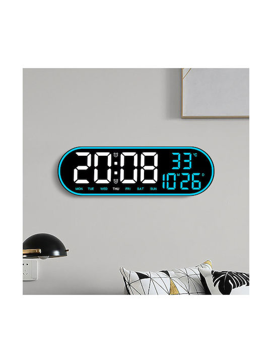 Zola Tischuhr Digital LED Kunststoff mit Wecker Schwarz