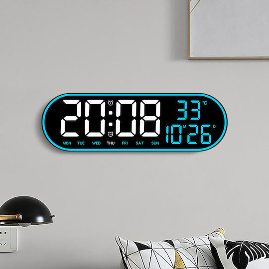 Масов Часовник Дигитален LED Пластмасов с Будилник Черен ZN1RCK3QWS1624