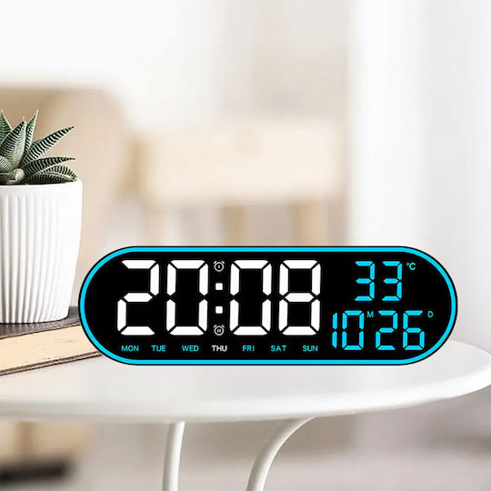 Масов Часовник Дигитален LED Пластмасов с Будилник Черен ZN1RCK3QWS1624